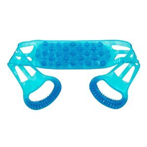 Dual Sided Silicone Exfoliating Massaging Back & Body Scrubber with Handles